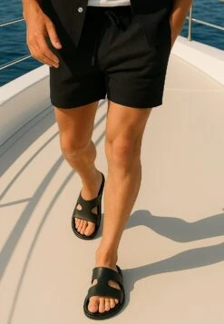 MONACO ELASTICATED CHINO HOLIDAY SHORTS MIDNIGHT