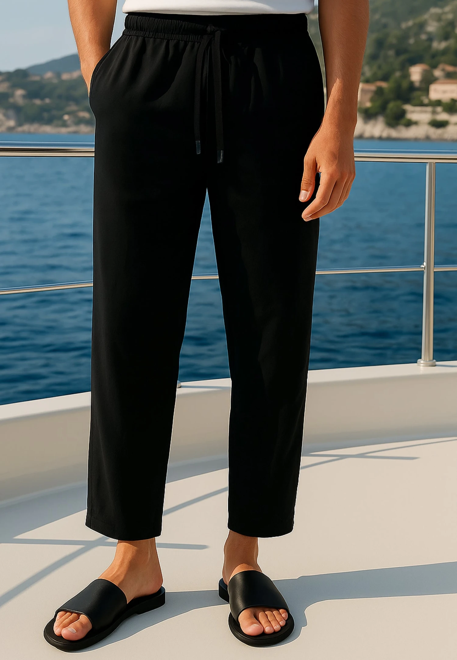 MONACO PLEATED HOLIDAY TROUSERS MIDNIGHT 1 MONACO PLEATED HOLIDAY TROUSERS MIDNIGHT