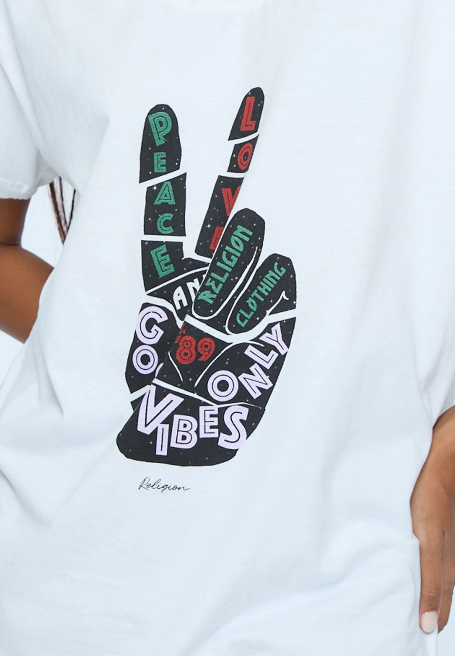 ROCK T-SHIRT PEACE WHITE 3 ROCK T-SHIRT PEACE WHITE - Image 3