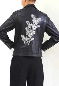 AERIAL LEATHER JACKET BLACK -Religion Clothing 07IAEJ91 BLACK3