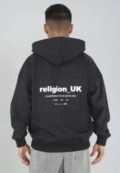 RELIGION UK ZIP UP HOODIE BLACK