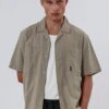 CORPS LINEN BLEND SHIRT LIGHT KHAKI