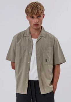 CORPS LINEN BLEND SHIRT LIGHT KHAKI