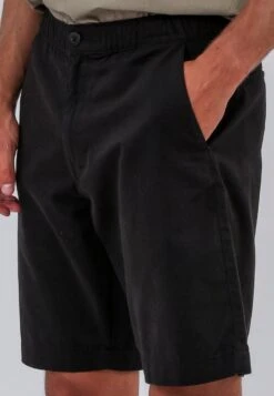 ELASTICATED LONGLINE CHINO SHORTS BLACK 11 ELASTICATED LONGLINE CHINO SHORTS BLACK -Religion Clothing 15EELP24 ELASTICATED LONGLINE CHINO SHORTS BLACK 10
