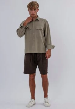 TWO POCKET RELAXED LINEN BLEND SHIRT LIGHT KHAKI 9 TWO POCKET RELAXED LINEN BLEND SHIRT LIGHT KHAKI -Religion Clothing 15ETRH08TWOPOCKETRELAXEDLSSHIRTLIGHTKHAKI 41