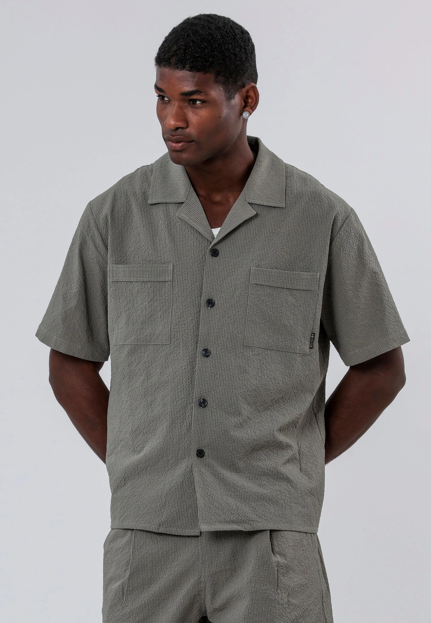 MYKONOS DOUBLE POCKET HOLIDAY SHIRT MOSS GREEN 3 MYKONOS DOUBLE POCKET HOLIDAY SHIRT MOSS GREEN - Image 3