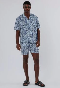 DRIP DYE SHORTS WHITE & BLUE -Religion Clothing 15HDRP73DRIPDYESHIRTWHITEBLUE 12