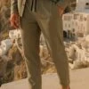 MYKONOS ELASTICATED HOLIDAY CHINOS MOSS GREEN
