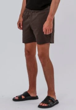 SAINT-TROPEZ ELASTICATED HOLIDAY SHORTS CHOCOLATE -Religion Clothing 15HESP53ELASTICATEDSHORTCHOCOLATE 3