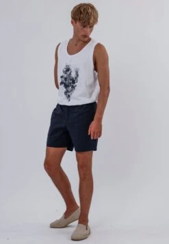 SAINT-TROPEZ ELASTICATED HOLIDAY SHORTS MIDNIGHT 9 SAINT-TROPEZ ELASTICATED HOLIDAY SHORTS MIDNIGHT -Religion Clothing 15HESP53ELASTICATEDSHORTMIDNIGHT 25