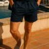 SAINT-TROPEZ ELASTICATED HOLIDAY SHORTS MIDNIGHT