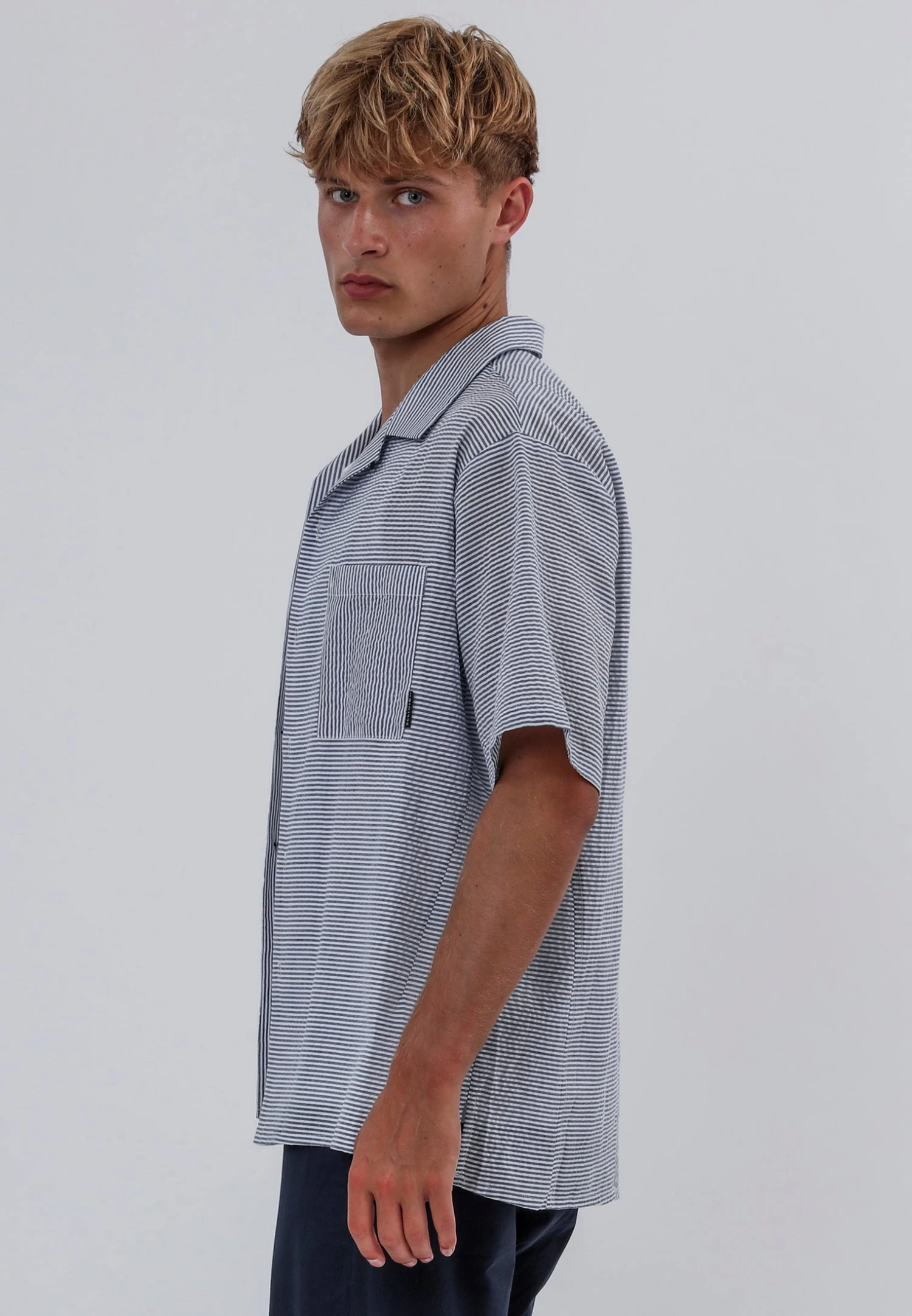 ILLUSION SHIRT OFF WHITE & BLUE 2 ILLUSION SHIRT OFF WHITE & BLUE - Image 2