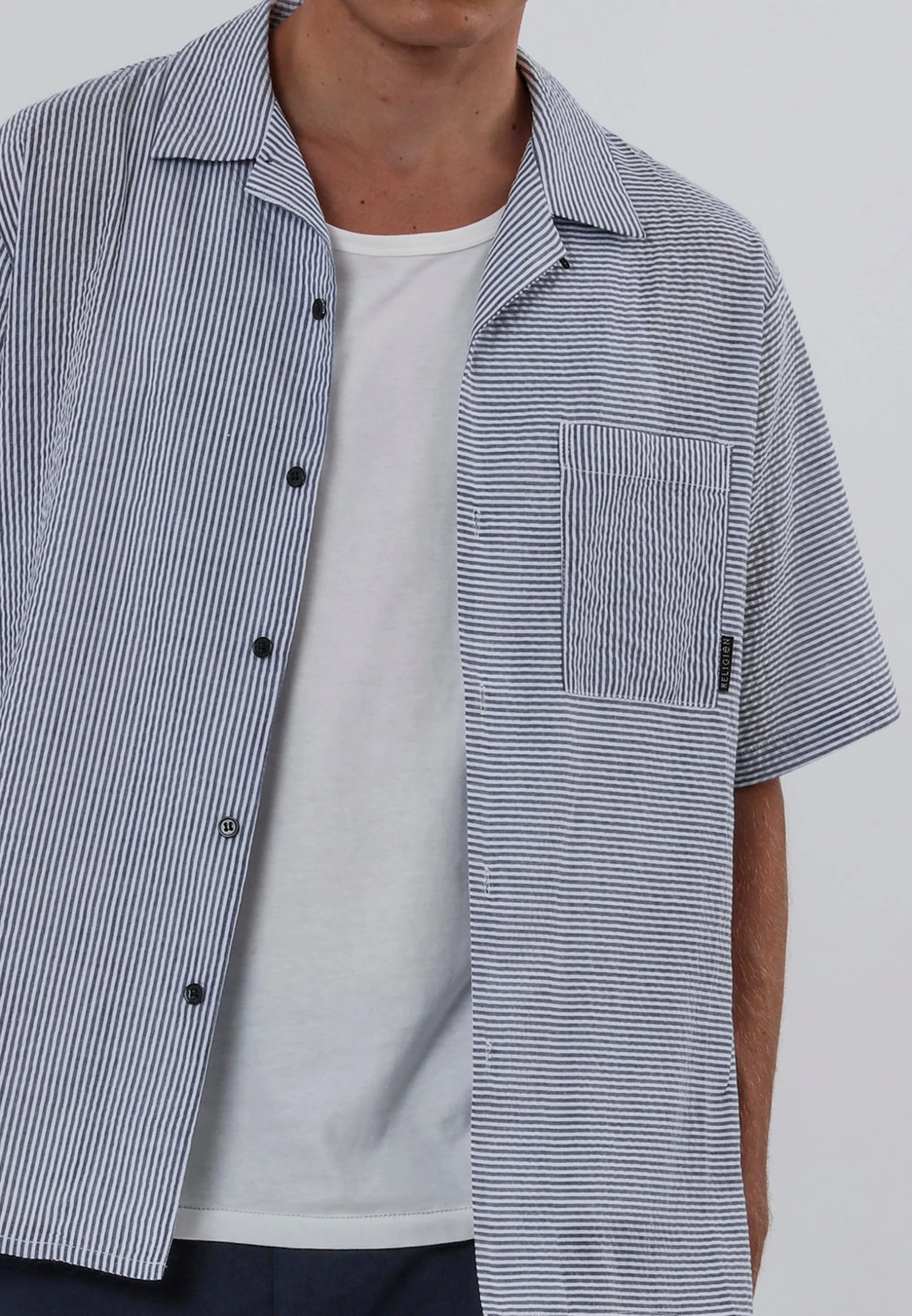 ILLUSION SHIRT OFF WHITE & BLUE 5 ILLUSION SHIRT OFF WHITE & BLUE - Image 5