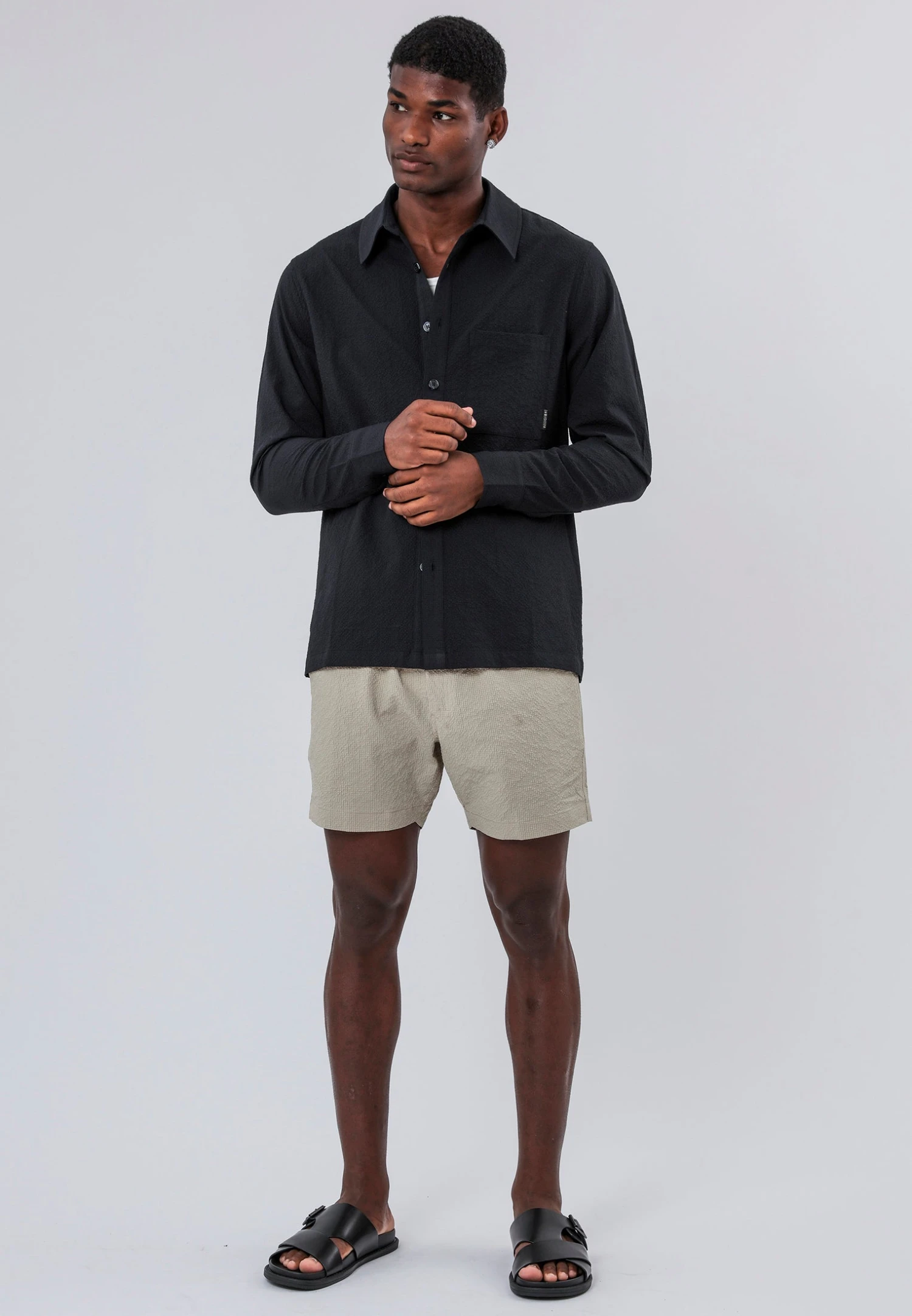 MONACO LONG SLEEVE HOLIDAY SHIRT MIDNIGHT 5 MONACO LONG SLEEVE HOLIDAY SHIRT MIDNIGHT - Image 5