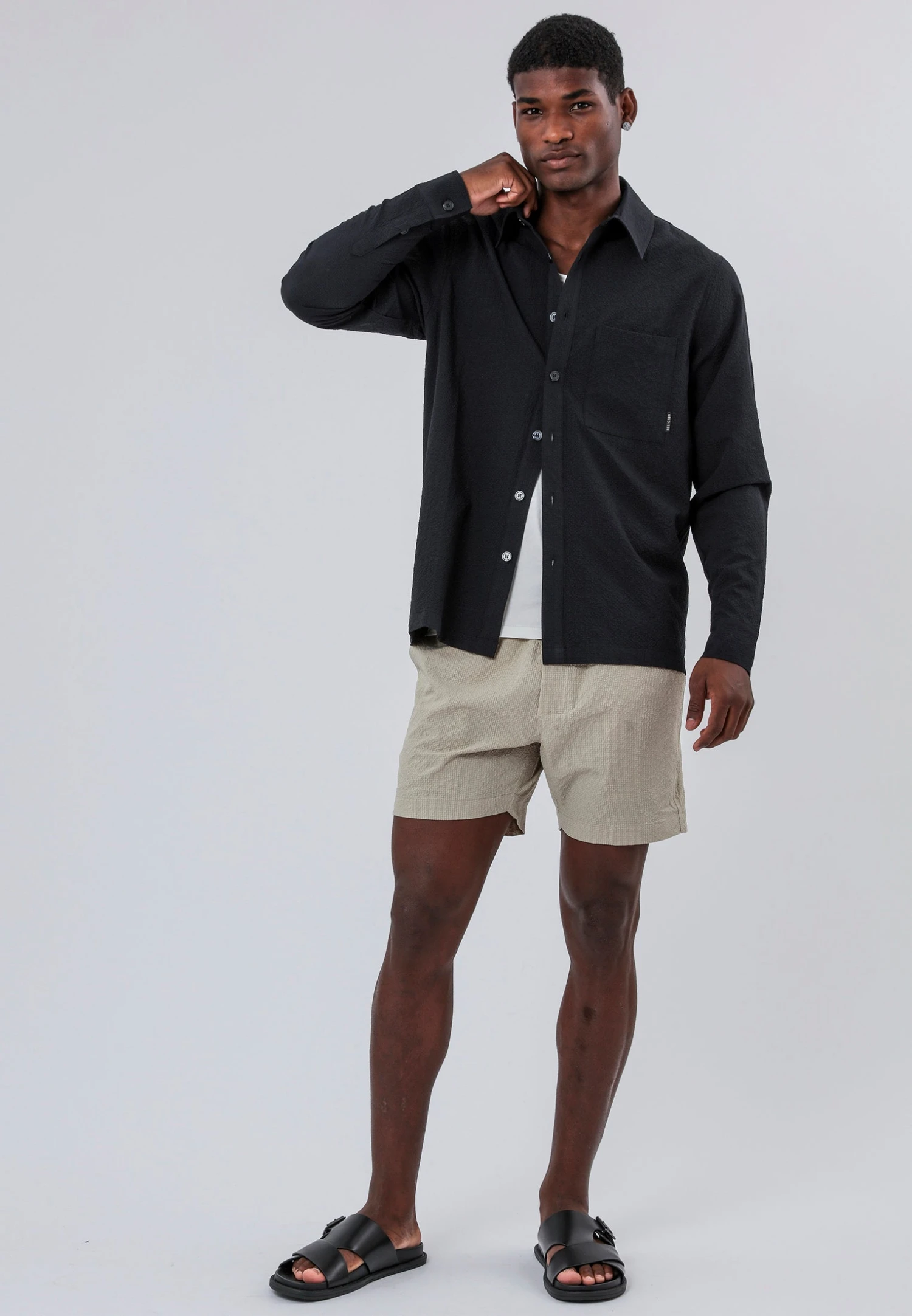 MONACO LONG SLEEVE HOLIDAY SHIRT MIDNIGHT 6 MONACO LONG SLEEVE HOLIDAY SHIRT MIDNIGHT - Image 6