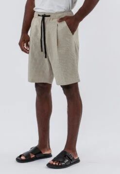 MONACO PLEATED LINEN BLEND HOLIDAY SHORTS SHELL -Religion Clothing 15HPAP66PLEATEDSHORTSHELL 12