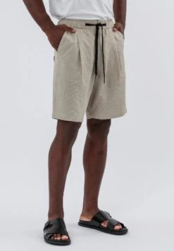 MONACO PLEATED LINEN BLEND HOLIDAY SHORTS SHELL -Religion Clothing 15HPAP66PLEATEDSHORTSHELL 16