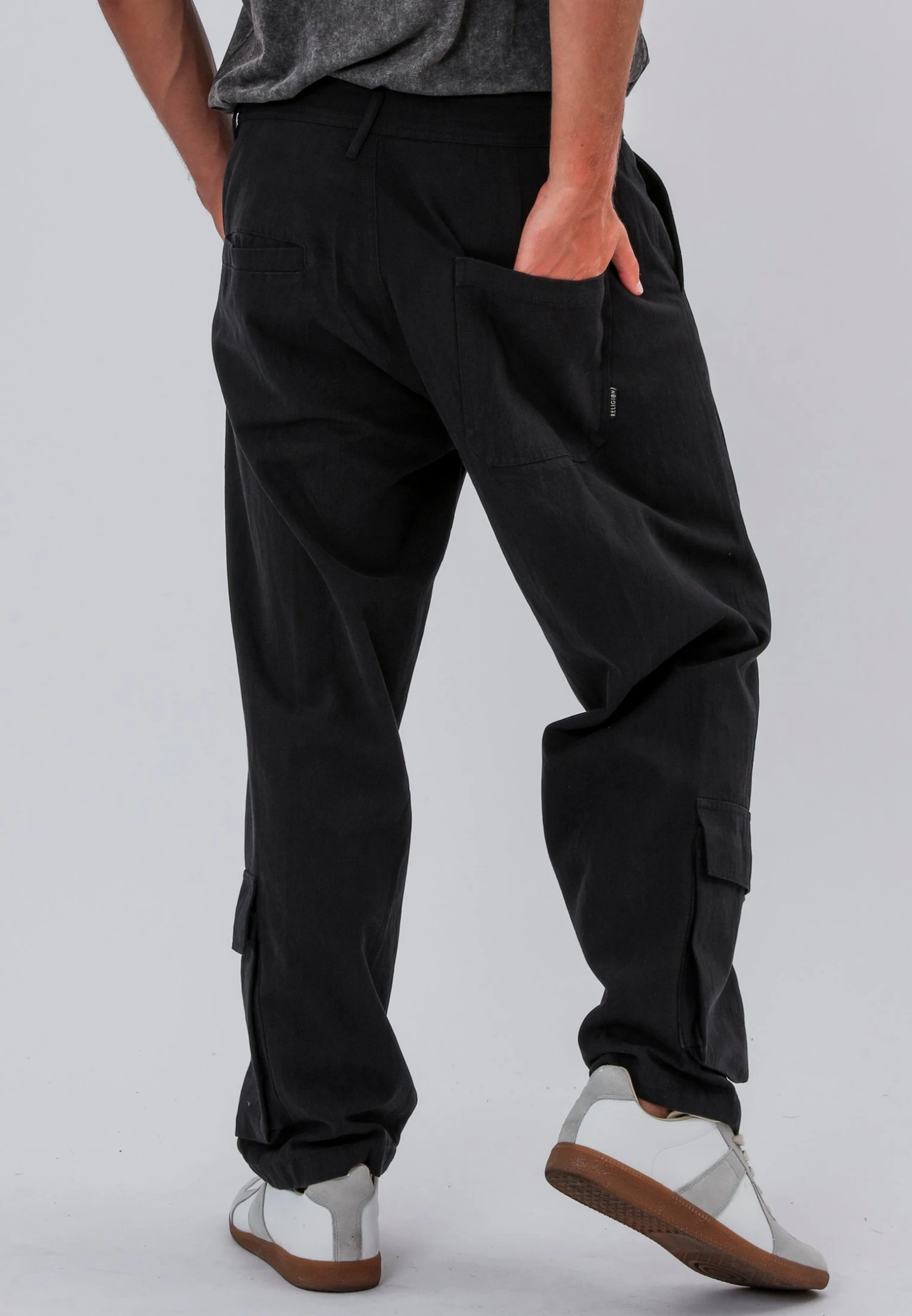SAFARI CARGO TROUSERS BLACK 4 SAFARI CARGO TROUSERS BLACK - Image 4