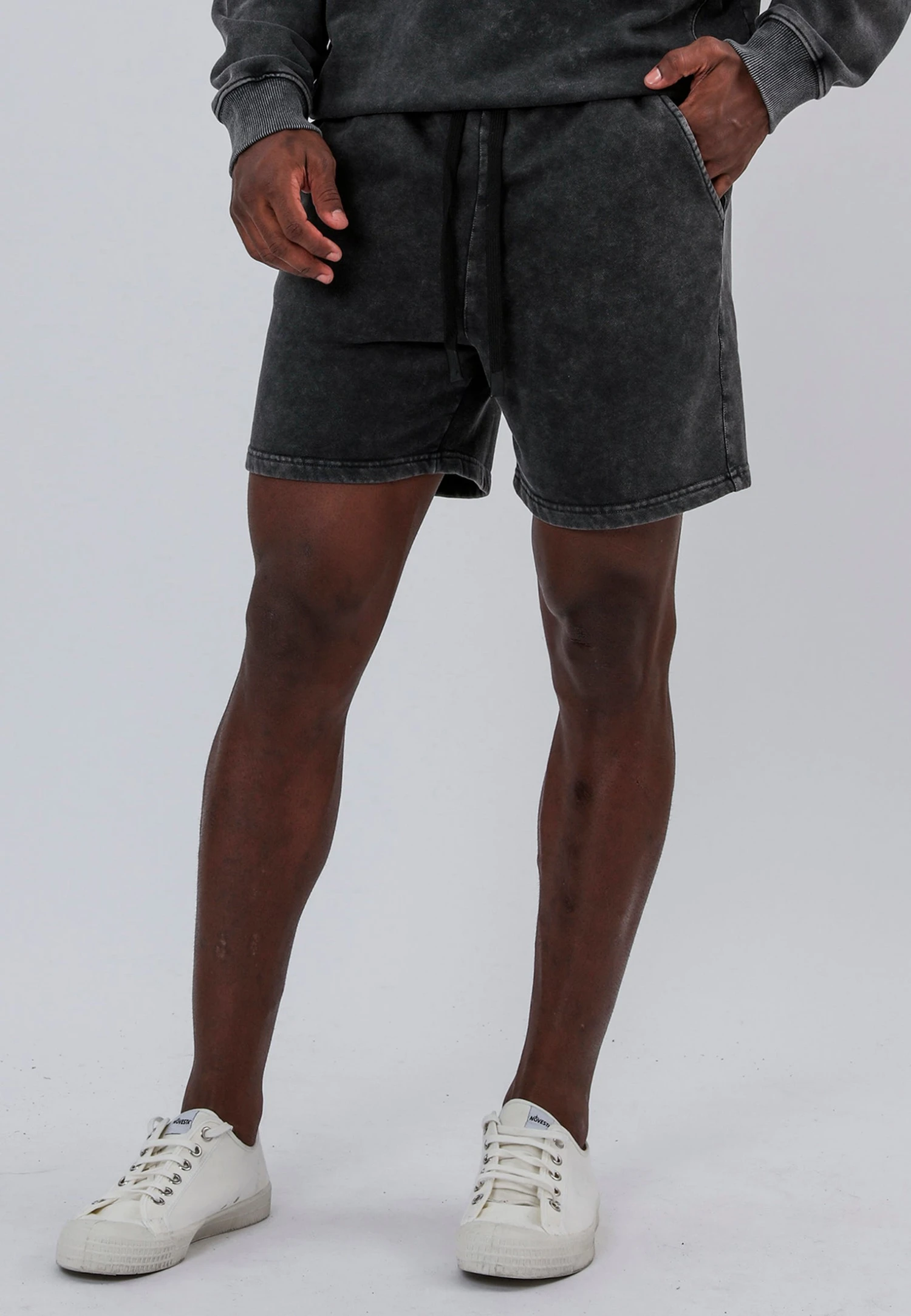 ACID LOGO SHORTS WASHED CHARCOAL 1 ACID LOGO SHORTS WASHED CHARCOAL