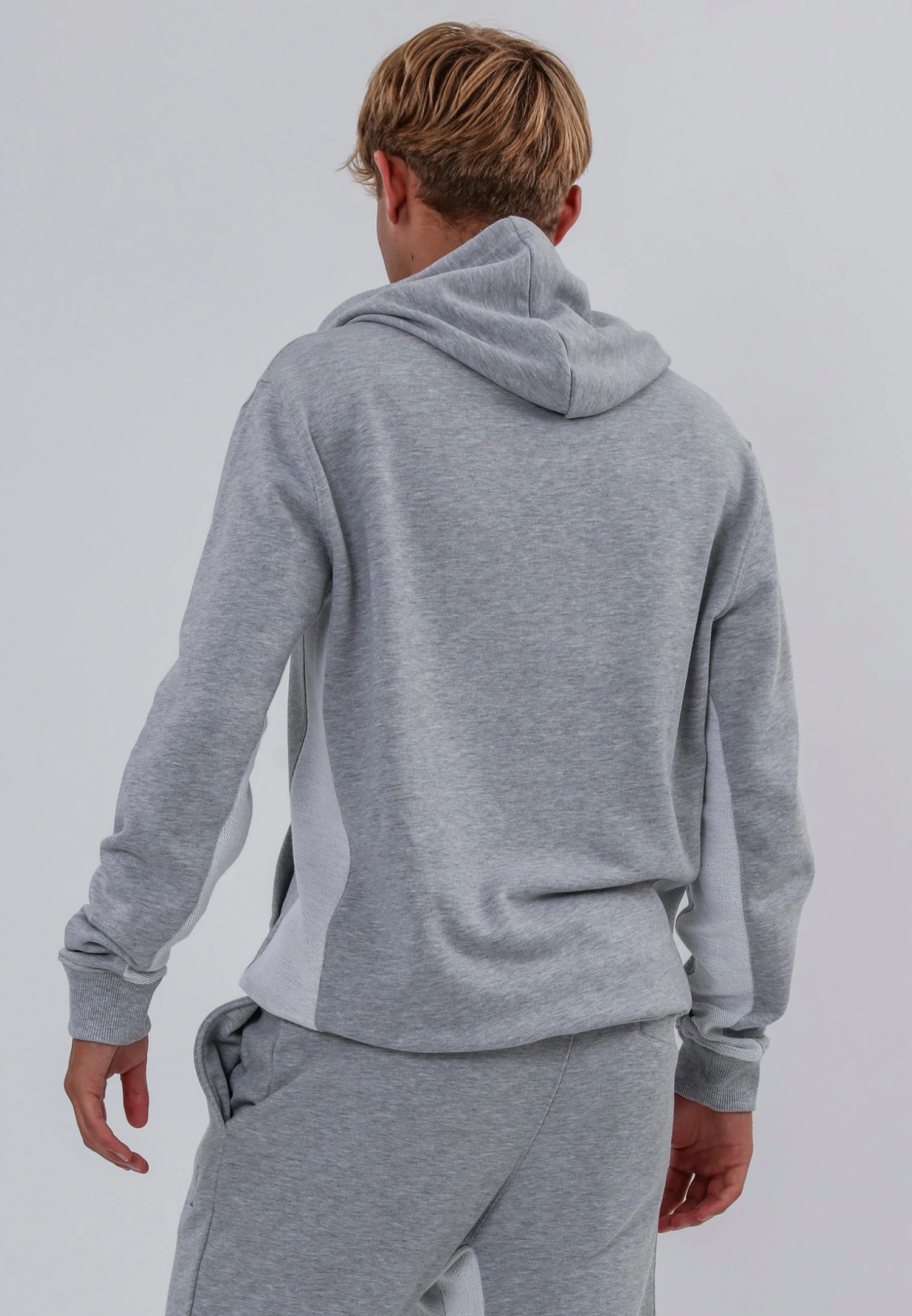 REVERSE HOODIE GREY MARL 3 REVERSE HOODIE GREY MARL - Image 3