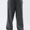 WIDE ACID PANTS WASHED CHARCOAL