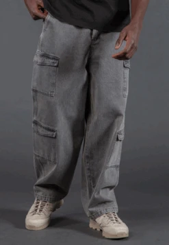 MULTI POCKET CARGO QUANTUM PANT WASHED CHARCOAL