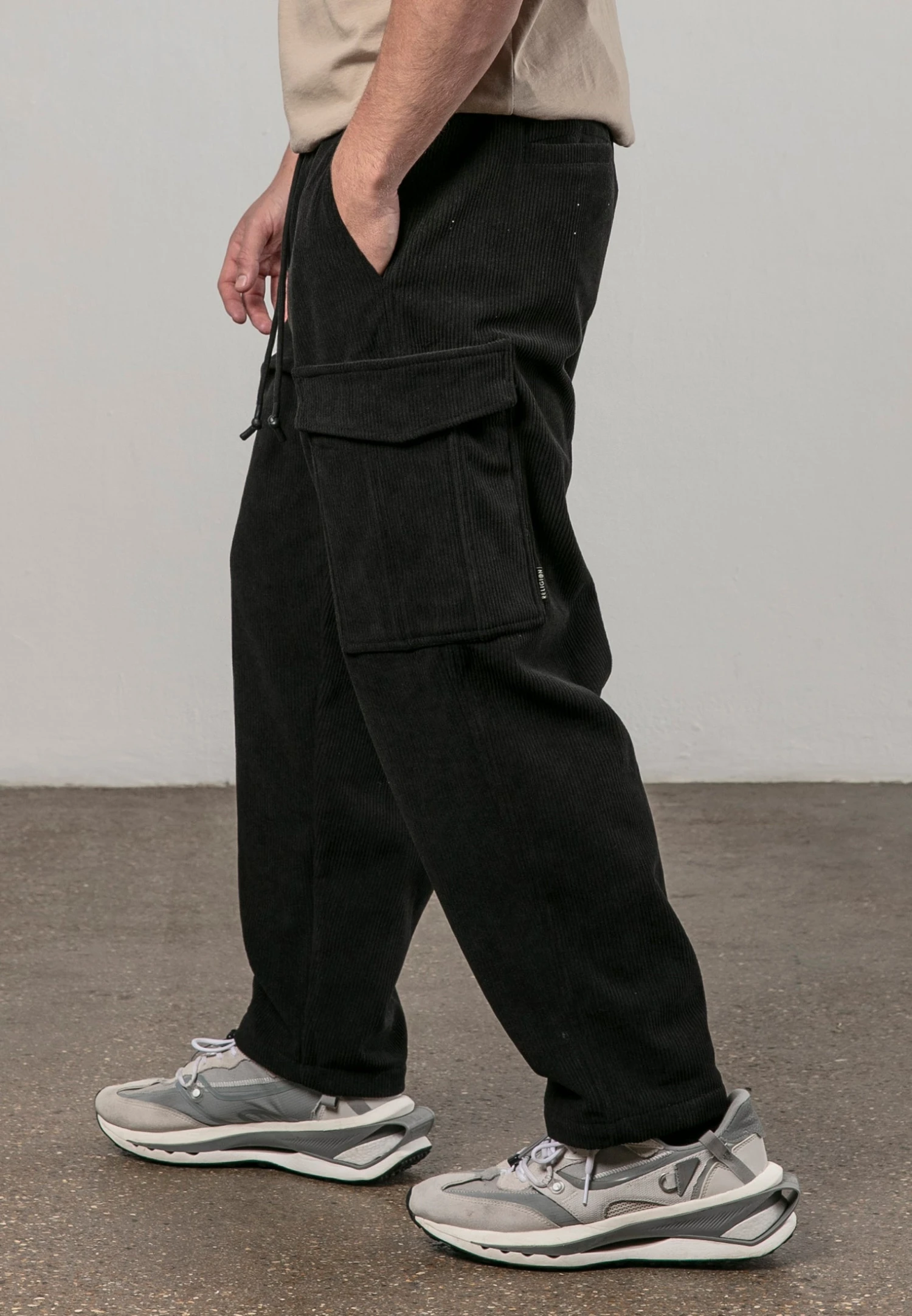 CORD LOUNGE PANTS BLACK 4 CORD LOUNGE PANTS BLACK - Image 4