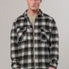 LUMBER SHIRT BLACK & OFF WHITE