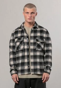 LUMBER SHIRT BLACK & OFF WHITE
