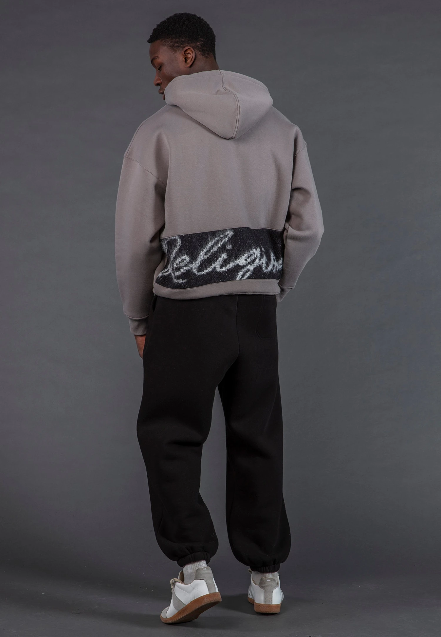 KNITTED RELIGION HOODIE CEMENT GREY 4 KNITTED RELIGION HOODIE CEMENT GREY - Image 4