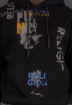 PUNK HOODIE BLACK -Religion Clothing 35TPKJ58PUNKHOODYOFFBLACK 28811