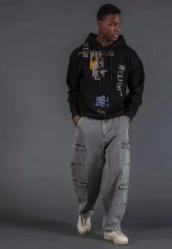 PUNK HOODIE BLACK -Religion Clothing 35TPKJ58PUNKHOODYOFFBLACK 2899