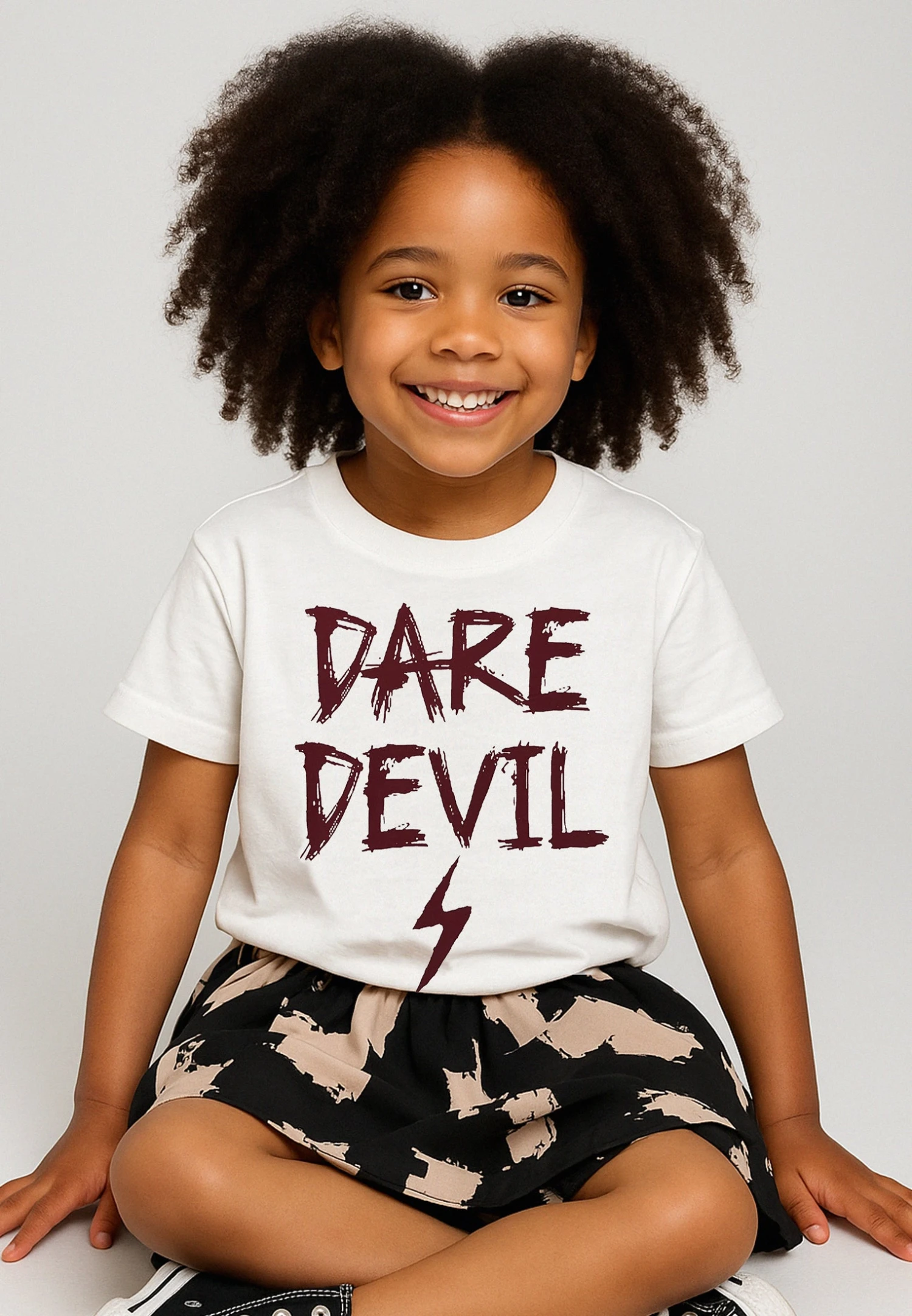Kids DARE DEVIL GIRLS T-SHIRT OFF WHITE 1 Kids DARE DEVIL GIRLS T-SHIRT OFF WHITE