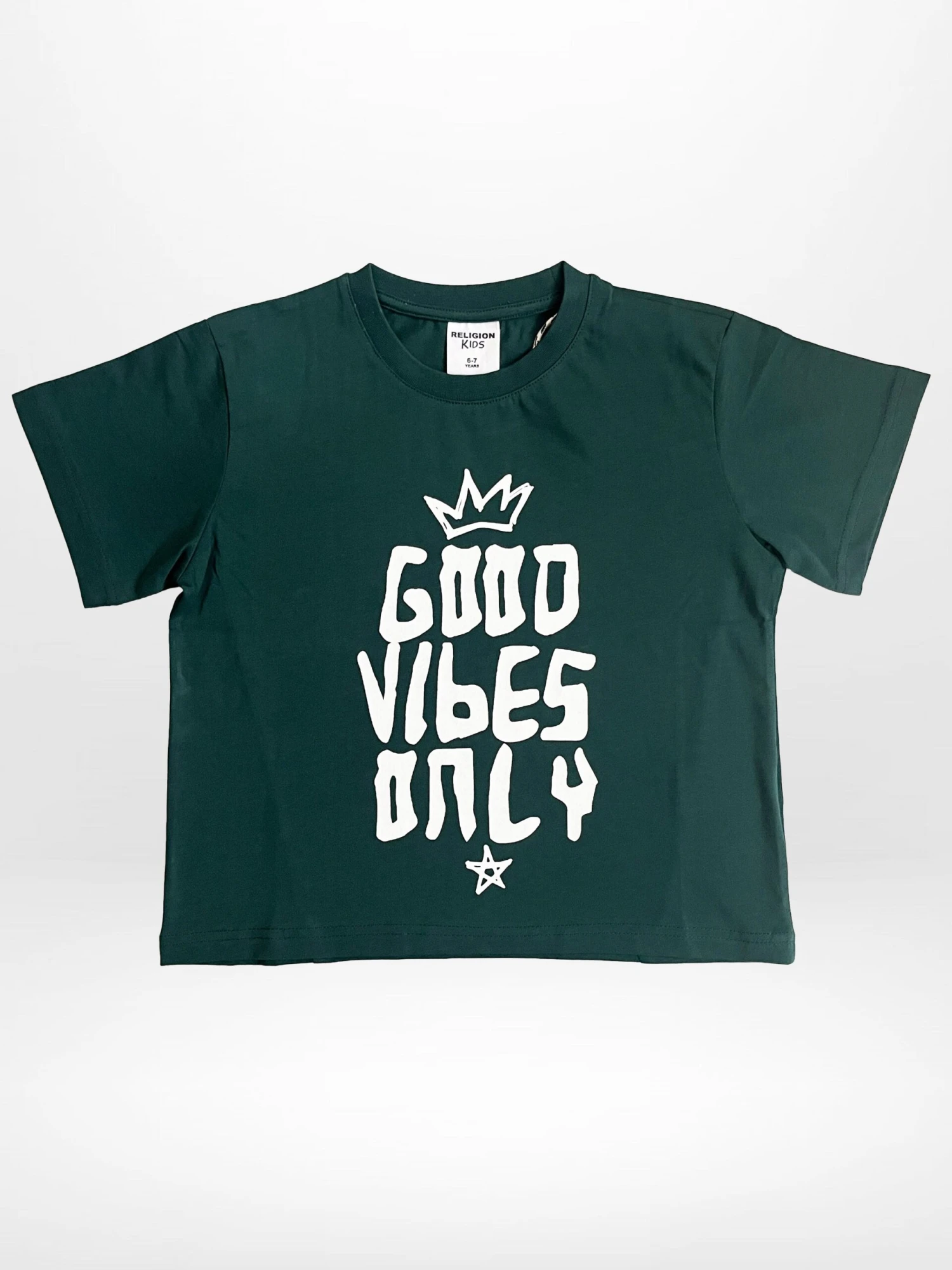 Kids GOOD VIBES GIRLS T-SHIRT BOTTLE GREEN 2 Kids GOOD VIBES GIRLS T-SHIRT BOTTLE GREEN - Image 2