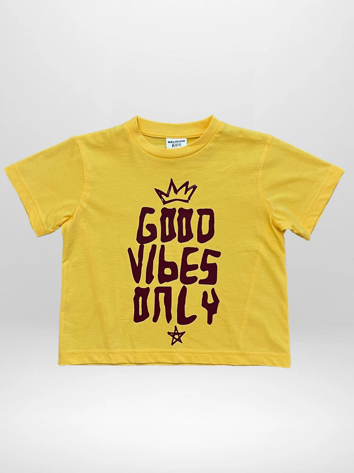 Kids GOOD VIBES GIRLS T-SHIRT YELLOW 2 Kids GOOD VIBES GIRLS T-SHIRT YELLOW - Image 2