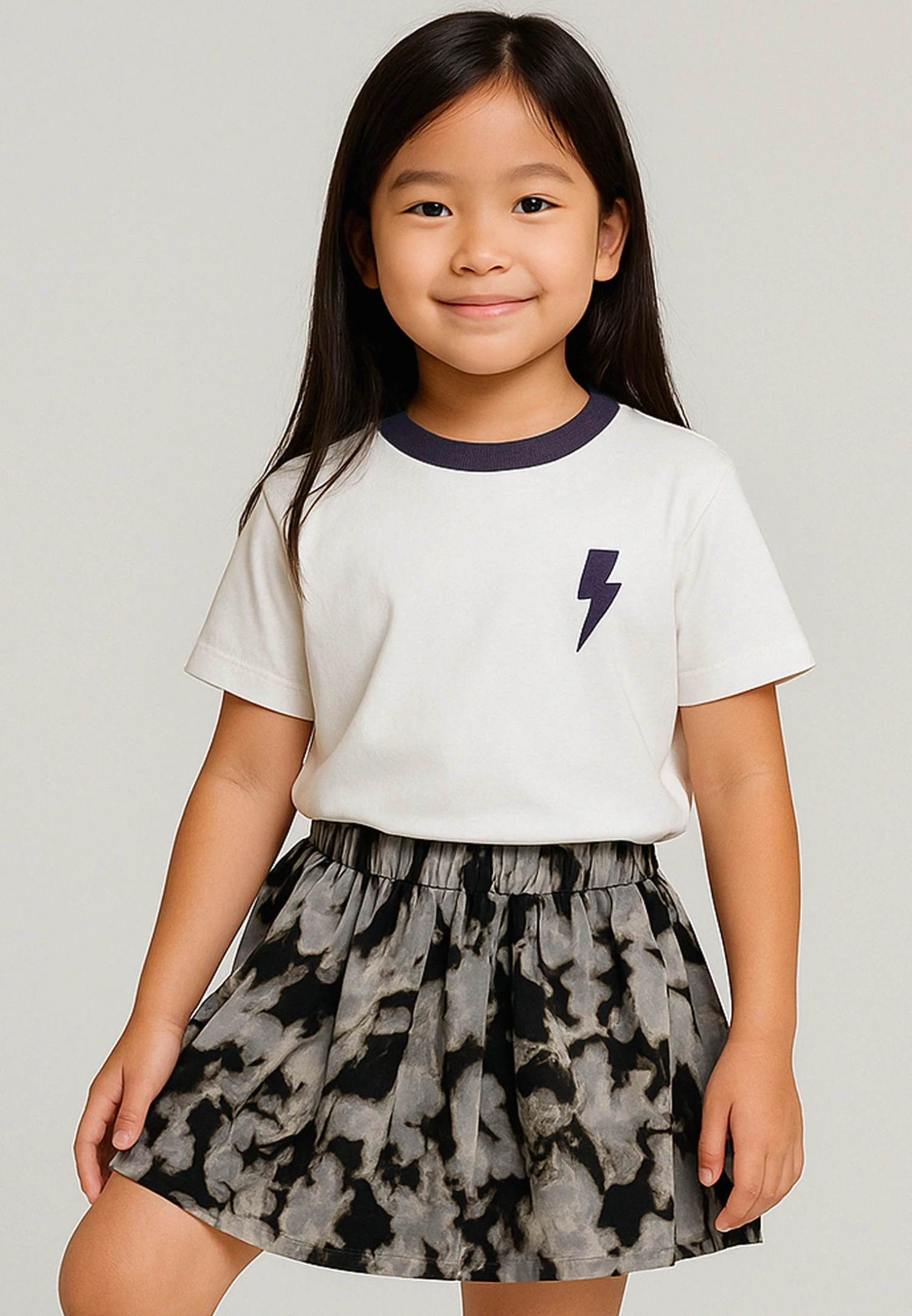 Kids LIGHTNING BOLT GIRLS T-SHIRT MAUVE 1 Kids LIGHTNING BOLT GIRLS T-SHIRT MAUVE