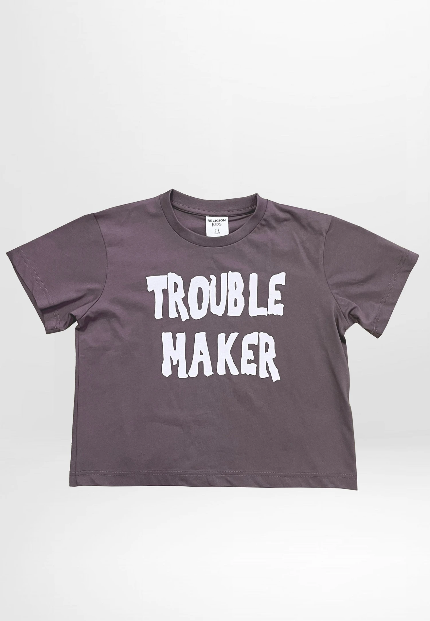 Kids TROUBLE MAKER GIRLS T-SHIRT MAUVE 2 Kids TROUBLE MAKER GIRLS T-SHIRT MAUVE - Image 2