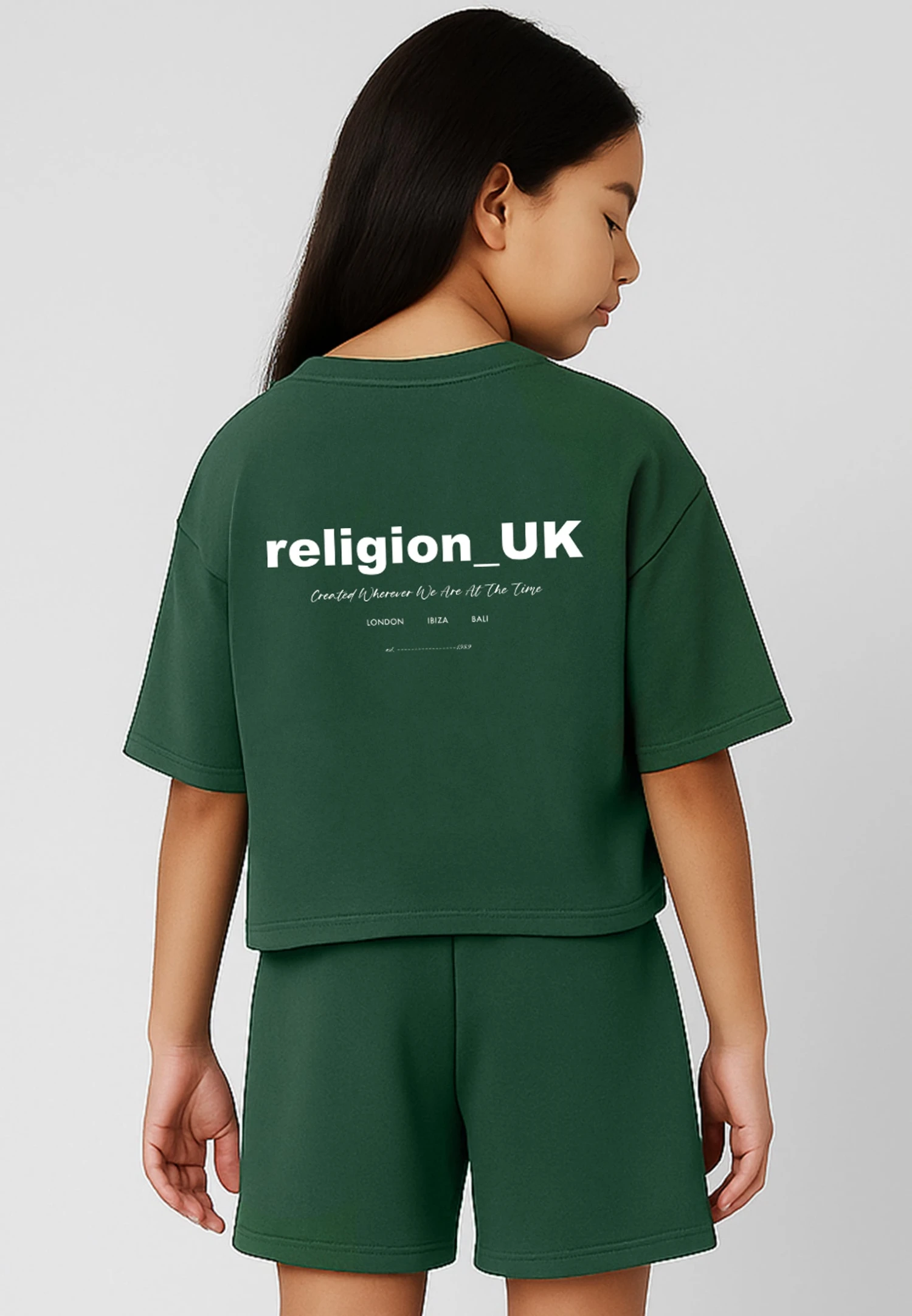 Kids RELIGION GIRLS OVERSIZED T-SHIRT GREEN 3 Kids RELIGION GIRLS OVERSIZED T-SHIRT GREEN - Image 3