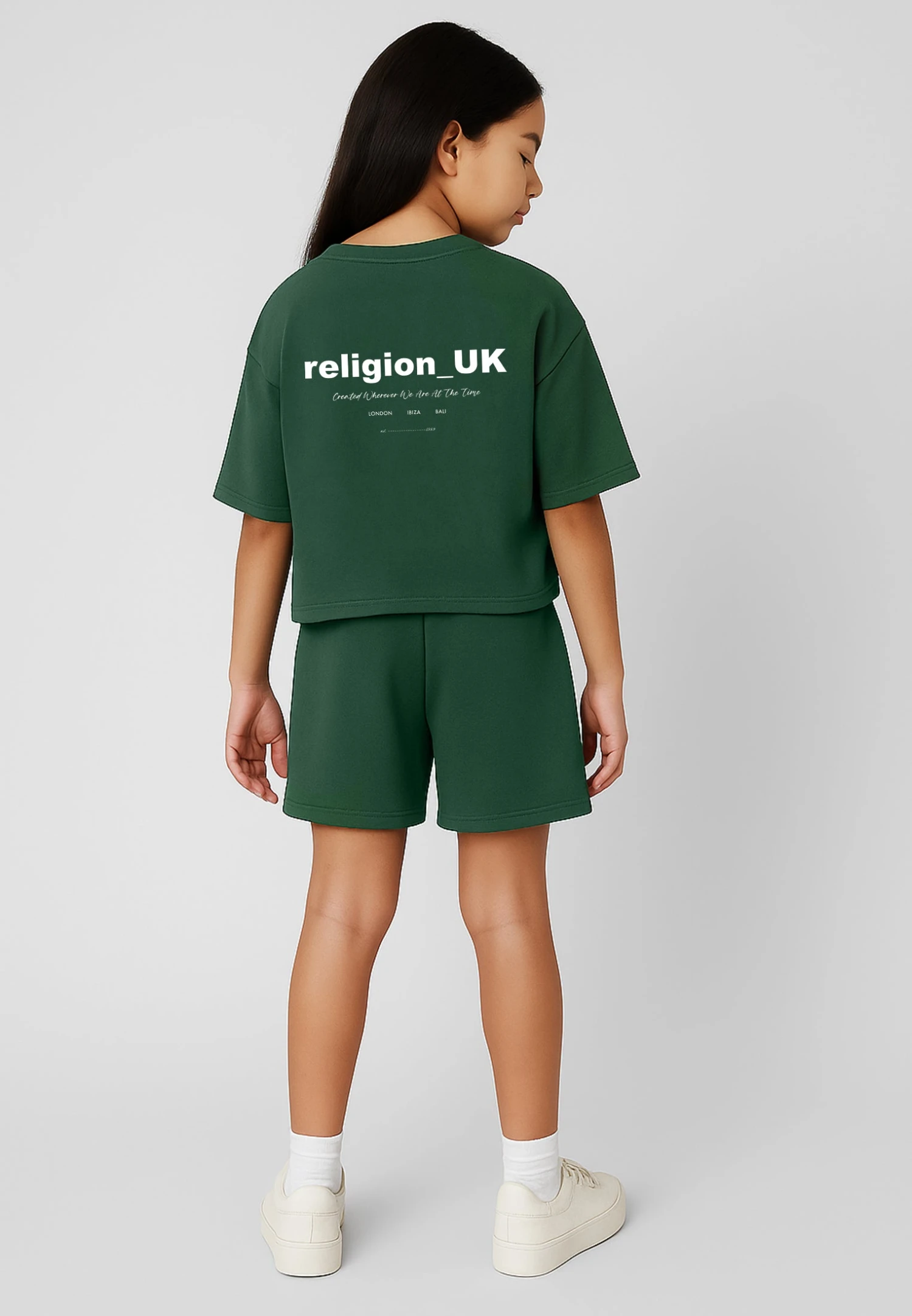 Kids RELIGION GIRLS OVERSIZED T-SHIRT GREEN 1 Kids RELIGION GIRLS OVERSIZED T-SHIRT GREEN