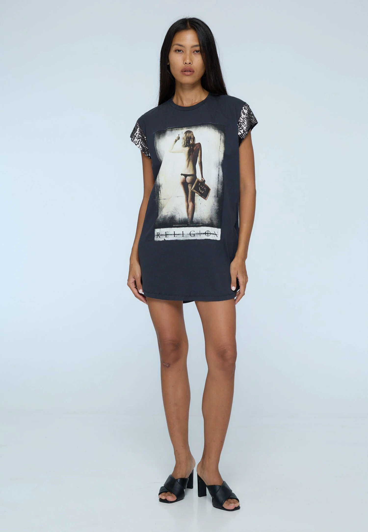 F_YOU DRESS WASHED BLACK 7 F_YOU DRESS WASHED BLACK - Image 7