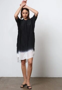 HIDDEN TUNIC DIP DYE -Religion Clothing 54IHND06BLACKWHITE2