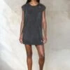 BEADED MINI DRESS VINTAGE BLACK