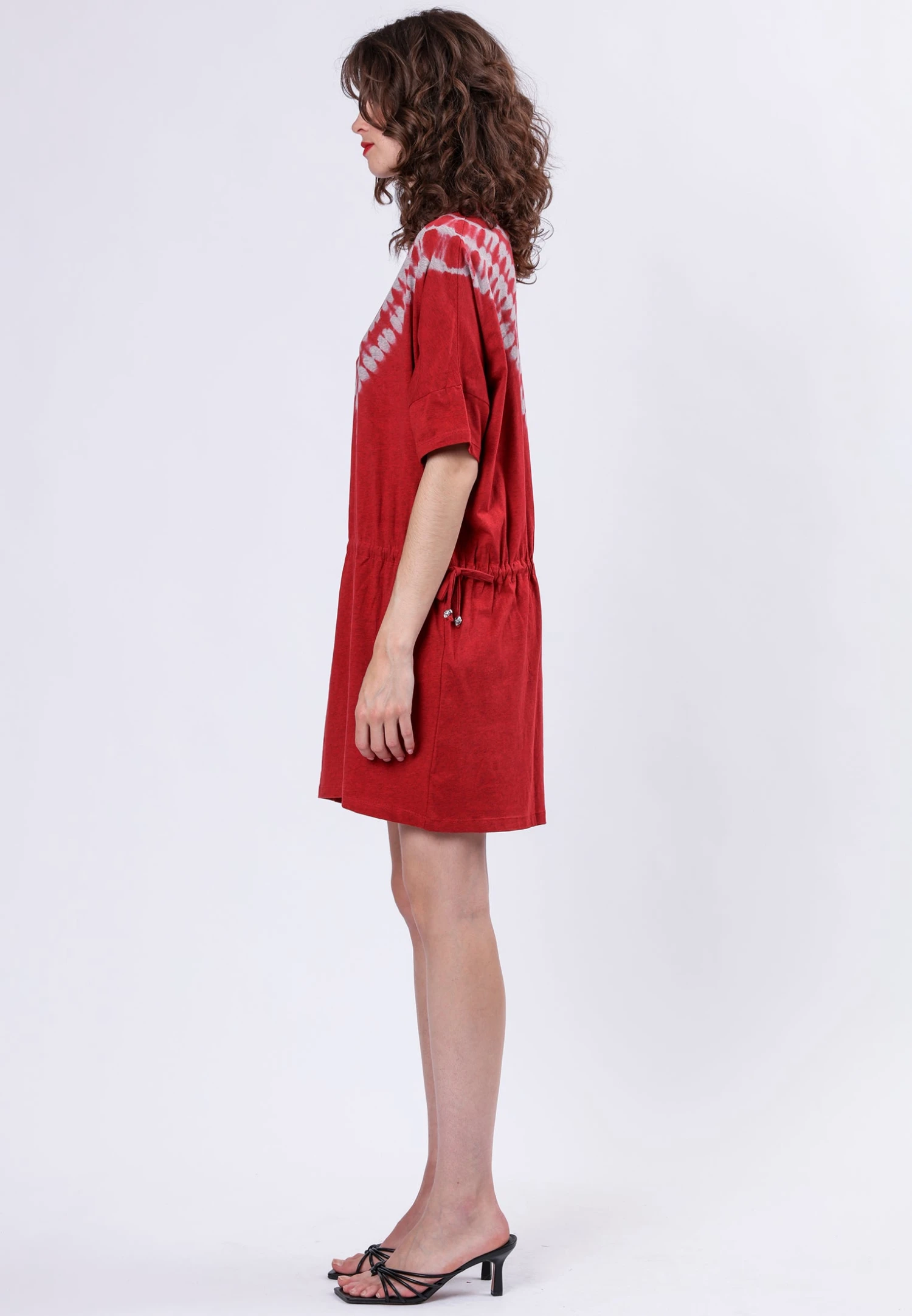 FOREVER DRESS BRICK RED & MAUVE 3 FOREVER DRESS BRICK RED & MAUVE - Image 3