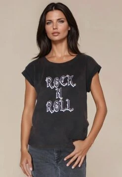 ROLLED CAP SLEEVE CHOCOLATE RUST