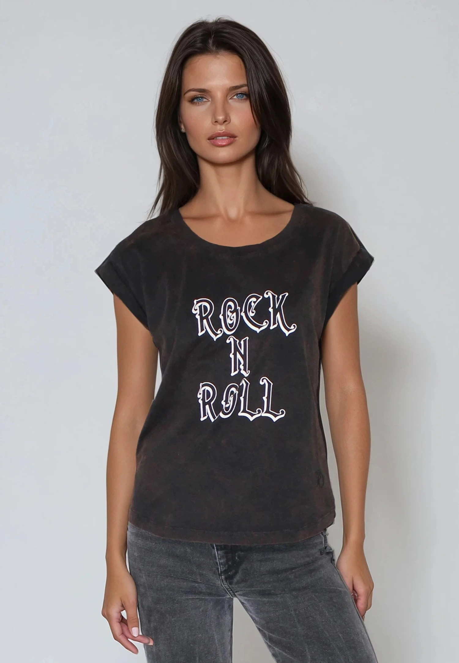 ROLLED CAP SLEEVE CHOCOLATE RUST 4 ROLLED CAP SLEEVE CHOCOLATE RUST - Image 4