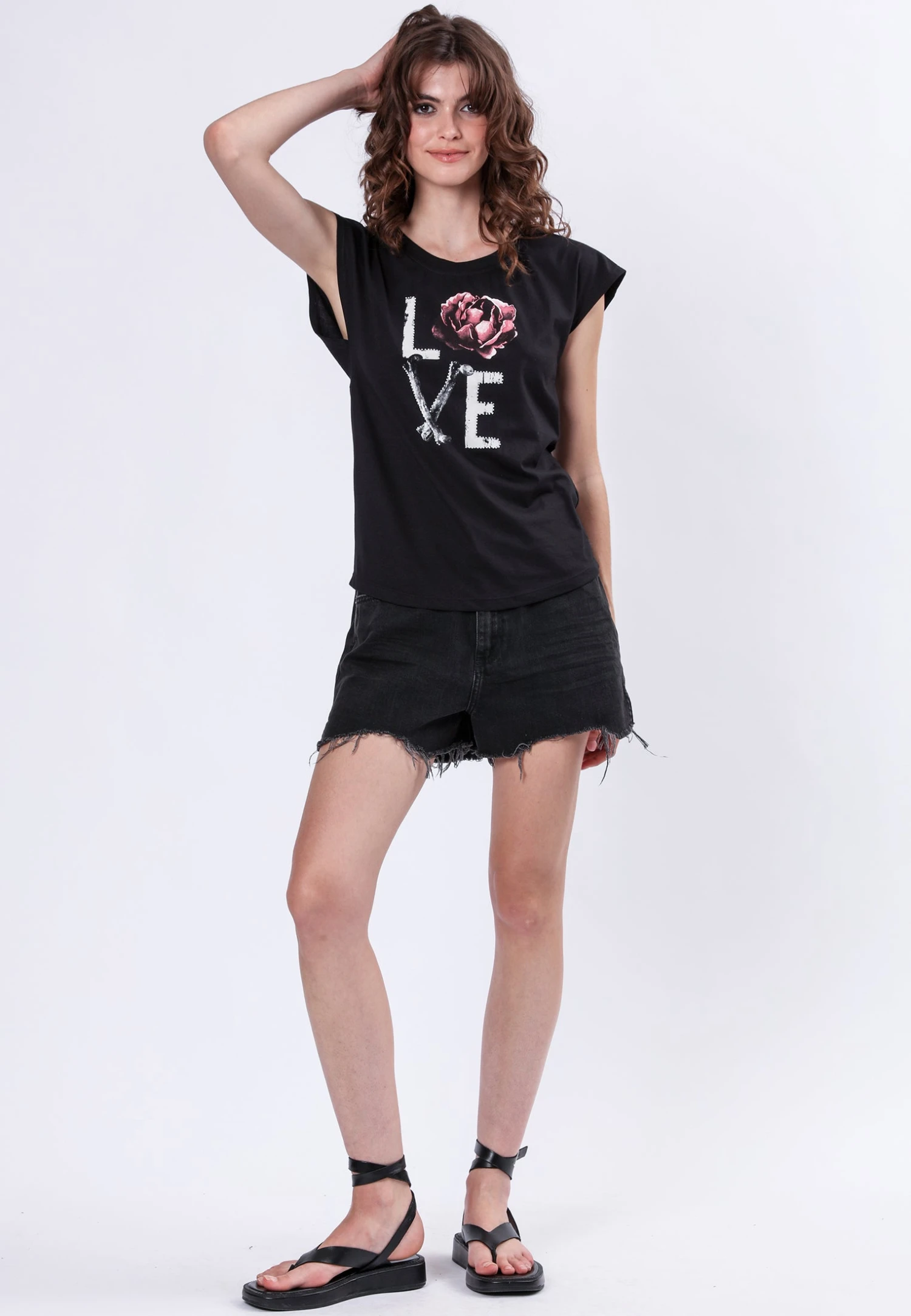 SPIRIT T-SHIRT LOVE BLACK 5 SPIRIT T-SHIRT LOVE BLACK - Image 5