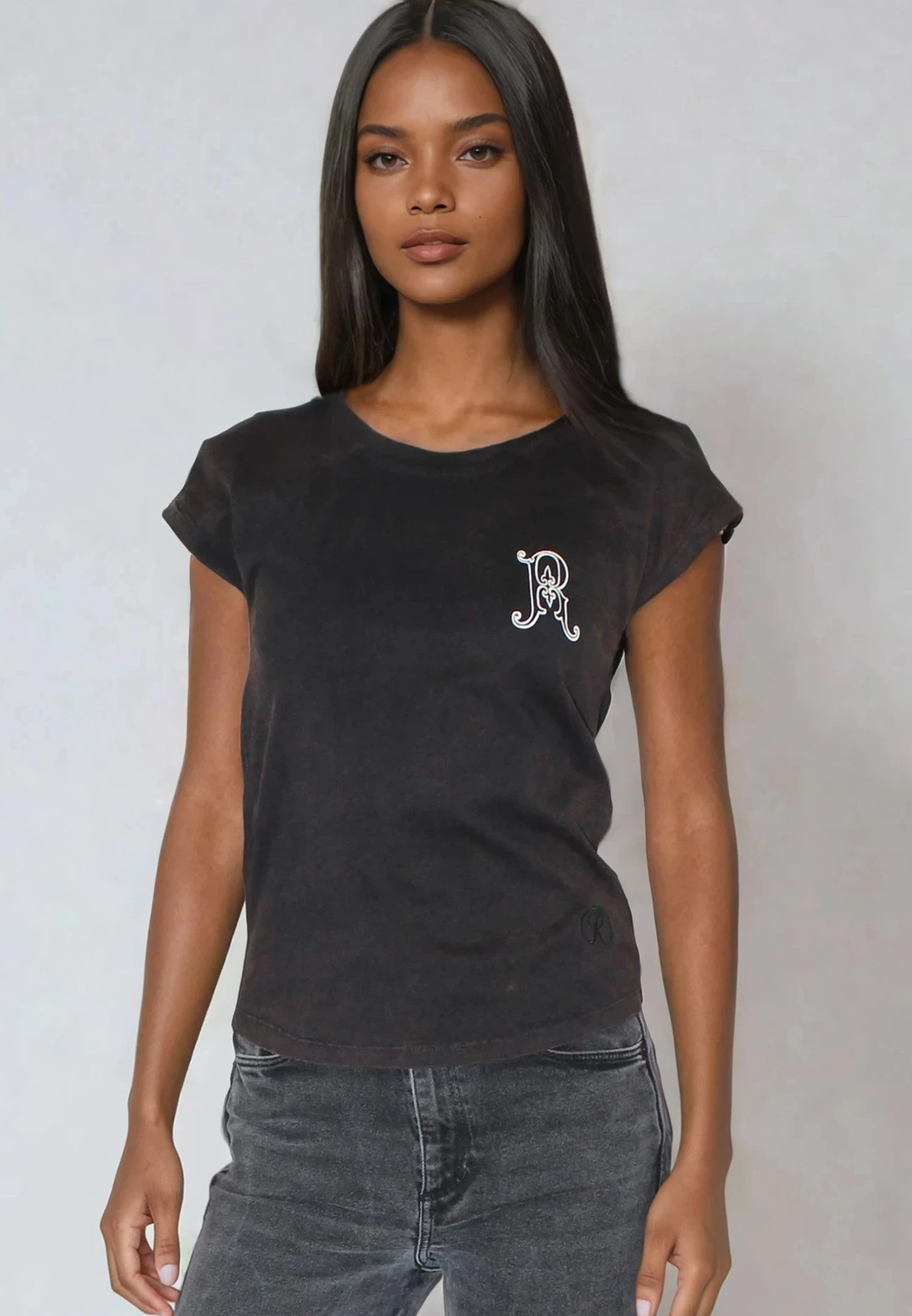 SPLIT SHOULDER T-SHIRT CHOCOLATE RUST 2 SPLIT SHOULDER T-SHIRT CHOCOLATE RUST - Image 2