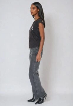 SPLIT SHOULDER T-SHIRT CHOCOLATE RUST 10 SPLIT SHOULDER T-SHIRT CHOCOLATE RUST -Religion Clothing 55BSST87RUST2