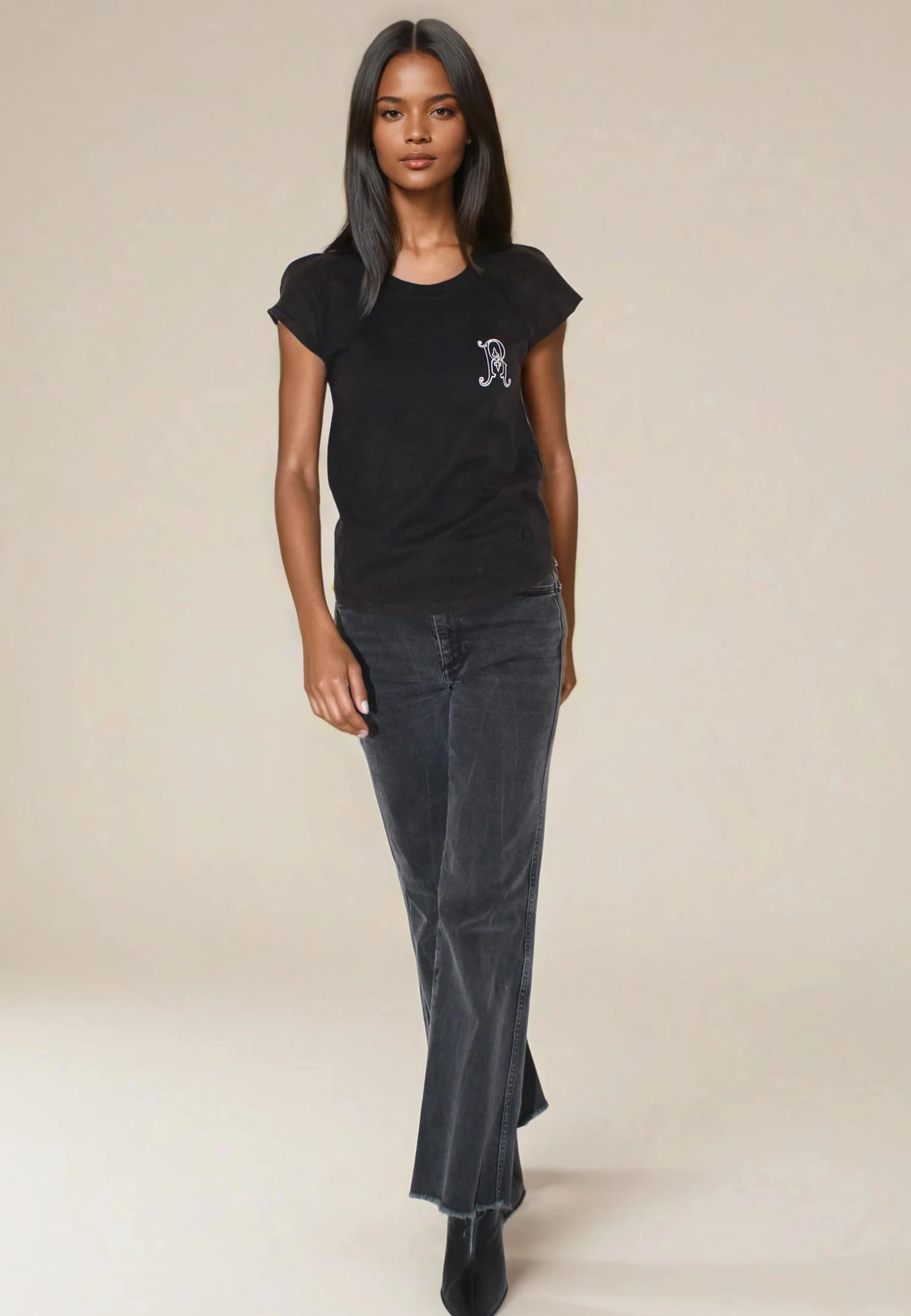 SPLIT SHOULDER T-SHIRT CHOCOLATE RUST 1 SPLIT SHOULDER T-SHIRT CHOCOLATE RUST