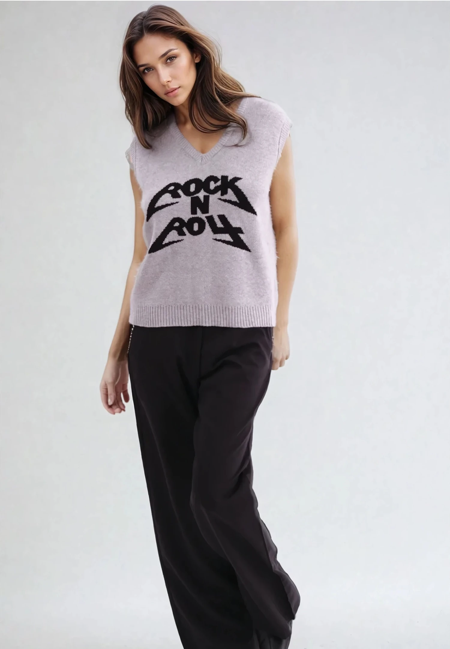 REBEL GILET ROCK N ROLL GREY 5 REBEL GILET ROCK N ROLL GREY - Image 5